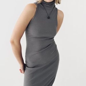 Zara High Collar Dress